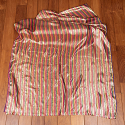 〔1m単位切り売り〕インドの伝統模様布　ボーダー　ストライプ柄〔約103cm〕カッパー系 - サブ2