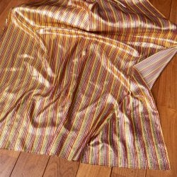 〔1m単位切り売り〕インドの伝統模様布 ボーダー ストライプ柄〔約103cm〕カラフル系