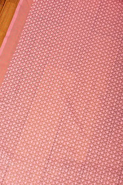 〔各色あり〕〔1m単位切り売り〕ひし形の刺繍がかわいい　インドのシフォン生地布〔約113cm〕 - サブ3