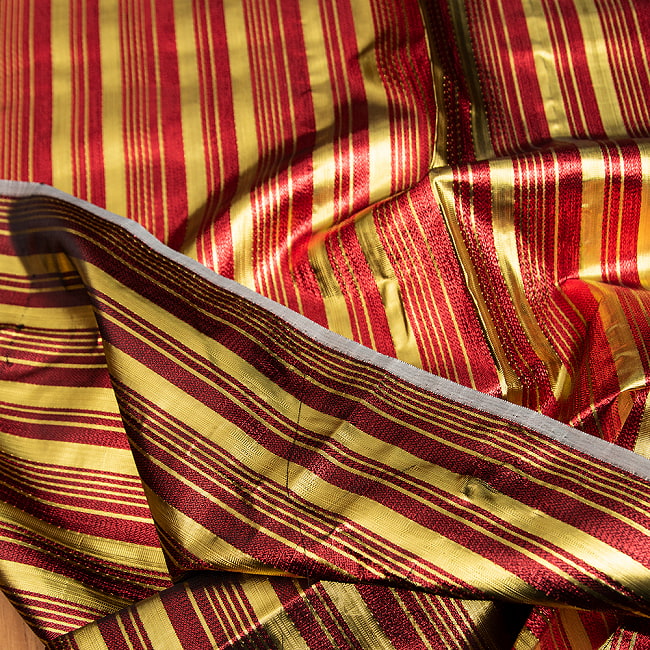 〔1m切り売り〕インドの伝統模様布 〔幅約102cm〕 7 - 裏地の様子