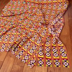 〔1m単位切り売り〕民族系ファブリック　生地　幾何学模様　アフリカンファブリック　フォークロア　民俗的　トライバル〔約162.5cm〕