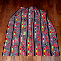 〔1m単位切り売り〕モン族の刺繍風プリントファブリック　生地　少数民族　フォークロア　民俗的　トライバル〔約162cm〕 - サブ2