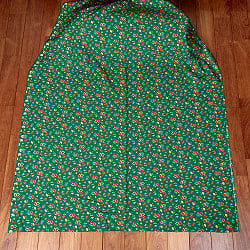 〔1m単位切り売り〕アジアのレトロ小花柄ファブリック　ヴィンテージ風　昭和レトロ〔約130cm〕 - グリーン - サブ2