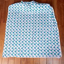 〔1m単位切り売り〕ジャイプル　職人手作り　　インド伝統の木版染め更紗マルチクロス〔幅約114cm〕 - インドの恐竜家族さん - サブ2