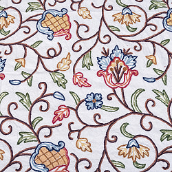 〔1m単位切り売り〕カシミールの職人手作り　アーリ刺繍生地　ウール刺繍糸による贅沢な刺繍〔約127cm〕 - サブ4