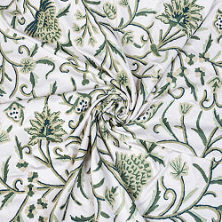 〔1m単位切り売り〕カシミールの職人手作り　アーリ刺繍生地　ウール刺繍糸による贅沢な刺繍〔約127cm〕 - サブ5