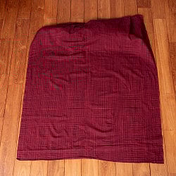 〔各色あり〕〔1m単位切り売り〕南インドのシンプルコットン　チェック模様布〔幅約106cm〕 - サブ2