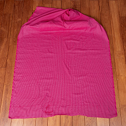 〔各色あり〕〔1m単位切り売り〕南インドのシンプル・ストライプコットン布　ランニング・ステッチ〔幅約108cm〕 - サブ2