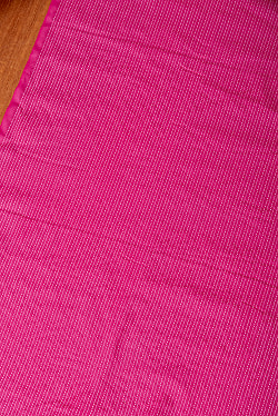 〔各色あり〕〔1m単位切り売り〕南インドのシンプル・ストライプコットン布　ランニング・ステッチ〔幅約108cm〕 - サブ3