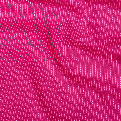 〔各色あり〕〔1m単位切り売り〕南インドのシンプル・ストライプコットン布　ランニング・ステッチ〔幅約108cm〕 - サブ4