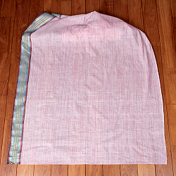 〔各色あり〕〔1m単位切り売り〕南インドのハーフボーダーコットンクロス〔幅約111cm〕 - サブ2