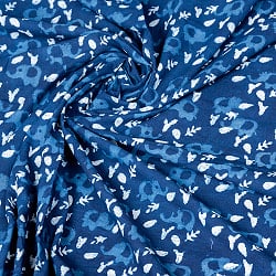 〔1m単位切り売り〕インドの伝統息づく　昔ながらの木版インディゴ藍染布　象さん　ネイビー系〔幅約113cm〕 - サブ5