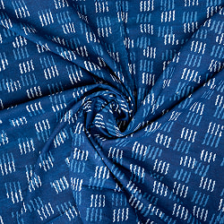 〔1m単位切り売り〕インドの伝統息づく　昔ながらの木版インディゴ藍染布　ネイビー系〔幅約113cm〕 - サブ4