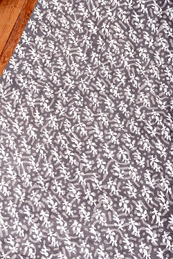 〔1m単位切り売り〕昔ながらの木版泥染め　ダブプリント　グレー系〔幅約113cm〕 - サブ3