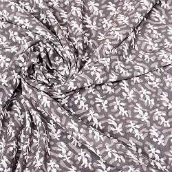 〔1m単位切り売り〕昔ながらの木版泥染め　ダブプリント　グレー系〔幅約113cm〕 - サブ5