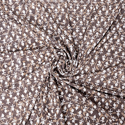 〔1m単位切り売り〕昔ながらの木版泥染め　ダブプリント　グレー系〔幅約115cm〕 - サブ4