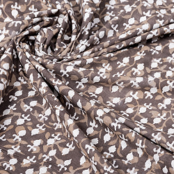 〔1m単位切り売り〕昔ながらの木版泥染め　ダブプリント　グレー系〔幅約115cm〕 - サブ5