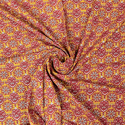 〔各色あり〕〔1m単位切り売り〕テキスタイルの伝統息づくインドから　昔ながらの伝統模様布〔幅約113cm〕 - サブ4