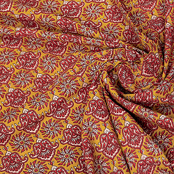 〔各色あり〕〔1m単位切り売り〕テキスタイルの伝統息づくインドから　昔ながらの伝統模様布〔幅約113cm〕 - サブ5