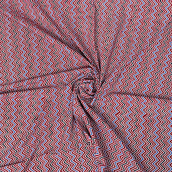 〔各色あり〕〔1m単位切り売り〕南インドのジグザグ模様　シェブロン・ストライプ布〔幅約109cm〕 - サブ4