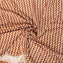 〔各色あり〕〔1m単位切り売り〕南インドのジグザグ模様　シェブロン・ストライプ布〔幅約109cm〕 - サブ4