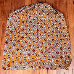 〔1m単位切り売り〕テキスタイルの伝統息づくインドから　昔ながらの更紗模様布　黄土色系〔幅約104cm〕 - サブ2