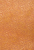 〔1m切り売り〕インドの伝統模様布 - 橙地にペイズリー〔幅112cm〕の商品写真