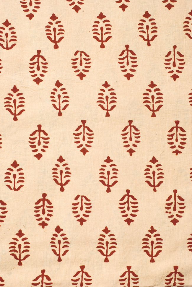 〔1m単位切り売り〕カッチの草木染め布〔幅110cm〕 3 - 模様の繰り広がりを離れて見てみました。