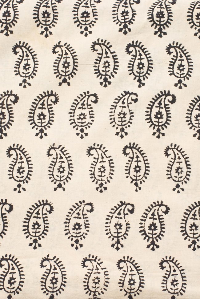 〔1m単位切り売り〕カッチの草木染め布〔幅110cm〕 3 - 模様の繰り広がりを離れて見てみました。