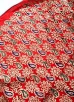 〔50cm切り売り〕刺繍とスパンコールクロス〔幅約110cm〕 - 赤の商品写真