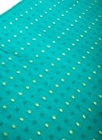 〔1m単位切り売り〕金糸コイン柄のシフォン生地布〔幅約111cm〕 - ターコイズの商品写真