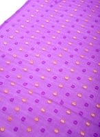 〔1m切り売り〕金糸コイン柄のシフォン生地布〔幅約111cm〕 - 紫の商品写真