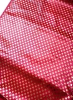 〔1m切り売り〕市松模様ゴールドプリント光沢布〔幅約105cm〕 - ピンクの商品写真