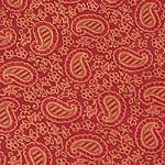 インド模様の厚手光沢布 - 赤[5cm角はぎれ]の商品写真