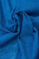 〔1m切り売り〕インドのシンプルコットン布 - 菱形ブルー 〔幅約110cm〕の商品写真