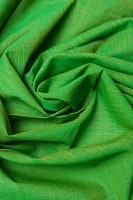 〔1m切り売り〕インドのシンプルコットン布  - 緑〔幅約110cm〕の商品写真
