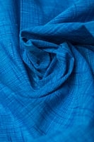 〔1m切り売り〕インドのシンプルコットン布 - 水色地に青〔幅約110cm〕の商品写真