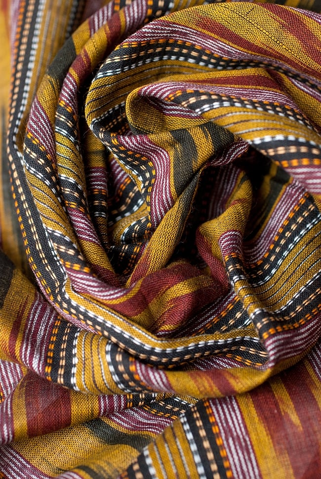 〔1m切り売り〕インドの絣織り布 〔幅約112cm〕 4 - 陰影をつけるととても素敵な色合いですね。