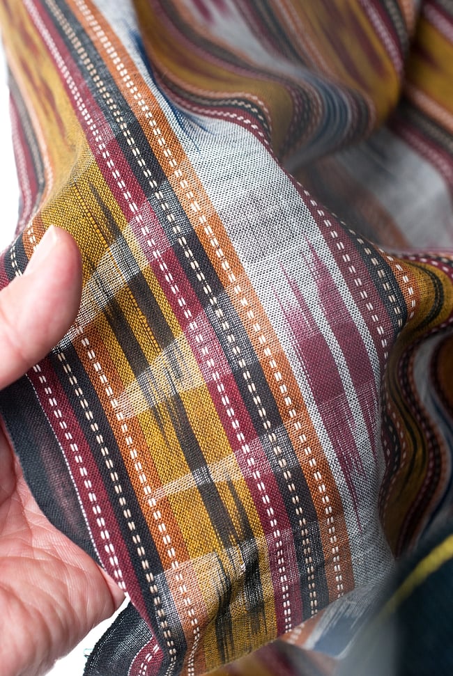 〔1m切り売り〕インドの絣織り布 〔幅約112cm〕 5 - さまざまな手芸へ。想像が広がる布です。