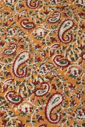 〔1m単位切り売り〕南インドの花柄コットン布〔幅約113cm〕の商品写真