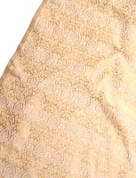 〔1m切り売り〕インドの伝統模様布〔110cm〕 - ゴールドの商品写真