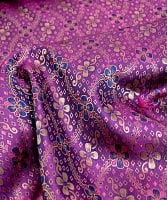 〔1m切り売り〕インドの伝統模様布〔113cm〕 - パープルの商品写真