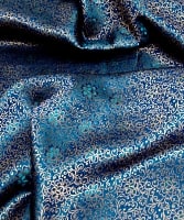 〔1m切り売り〕インドの伝統模様布〔113cm〕 - ブルーの商品写真