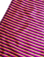 〔1m切り売り〕インドのマルチカラークロス〔109cm〕 - 赤紫×黒×黄色の商品写真