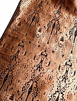 〔1m切り売り〕インドのゴージャス刺繍伝統模様布〔112cm〕 - ゴールドの商品写真