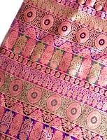 〔1m切り売り〕インドのゴージャス刺繍伝統模様布〔122cm〕 - パープル系の商品写真