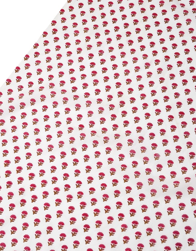 〔1m単位切り売り〕インドの伝統模様 セリグラフィープリント布〔109cm〕の写真