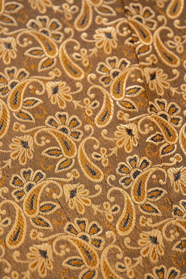 〔1m切り売り〕インドの伝統模様布 シャインペイズリー〔幅約110cm〕 3 - 接写での撮影になります。
