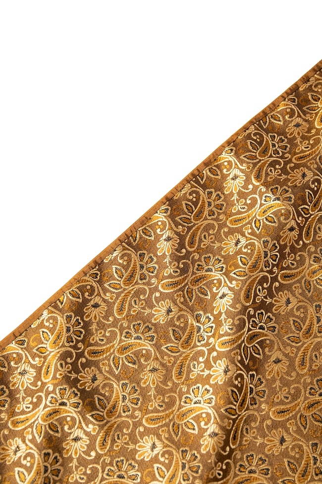 〔1m切り売り〕インドの伝統模様布 シャインペイズリー〔幅約110cm〕 4 - 端の部分の処理になります。
