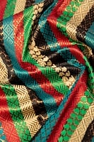 〔1m切り売り〕インドの伝統模様布 ストライプ伝統模様〔幅約112cm〕の商品写真